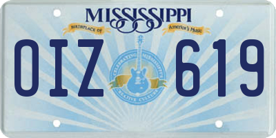 MS license plate OIZ619