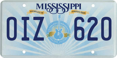 MS license plate OIZ620