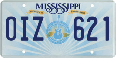 MS license plate OIZ621