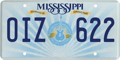 MS license plate OIZ622