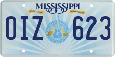 MS license plate OIZ623
