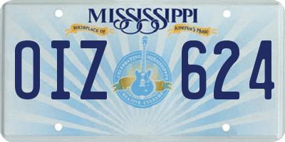 MS license plate OIZ624