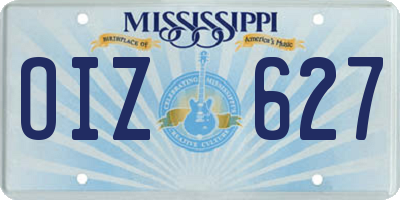 MS license plate OIZ627