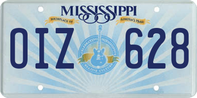 MS license plate OIZ628