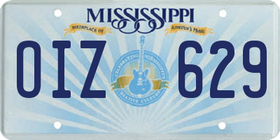 MS license plate OIZ629