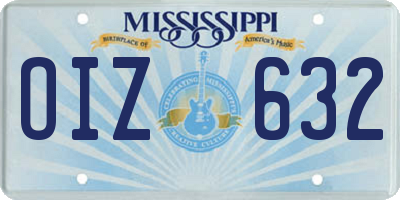 MS license plate OIZ632