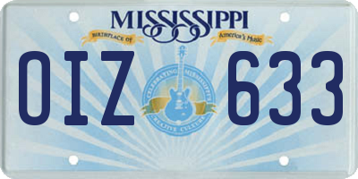 MS license plate OIZ633