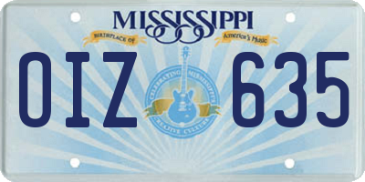 MS license plate OIZ635