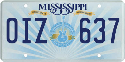 MS license plate OIZ637