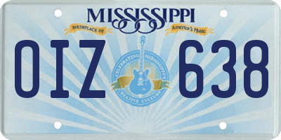 MS license plate OIZ638