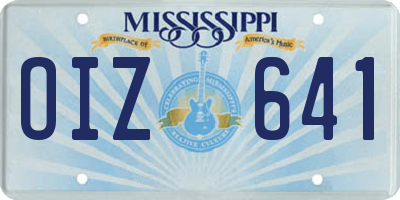 MS license plate OIZ641
