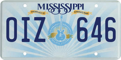 MS license plate OIZ646