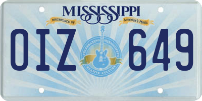 MS license plate OIZ649