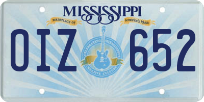 MS license plate OIZ652