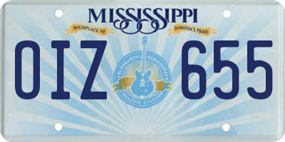 MS license plate OIZ655