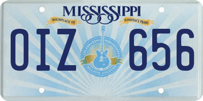 MS license plate OIZ656