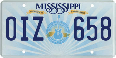 MS license plate OIZ658