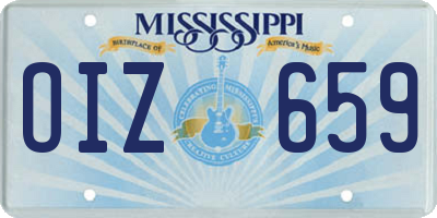 MS license plate OIZ659
