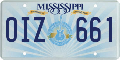 MS license plate OIZ661