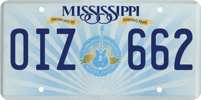 MS license plate OIZ662