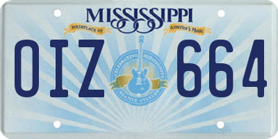 MS license plate OIZ664