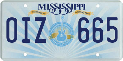 MS license plate OIZ665