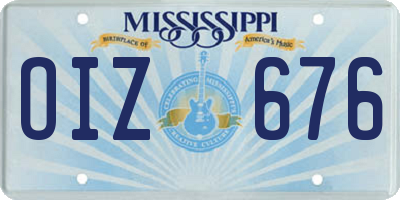 MS license plate OIZ676