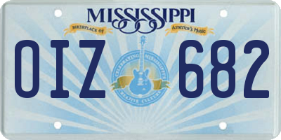 MS license plate OIZ682