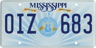 MS license plate OIZ683