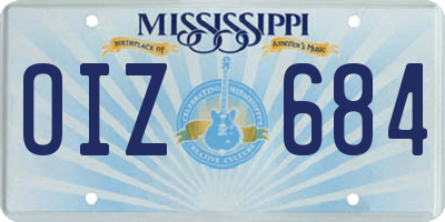 MS license plate OIZ684