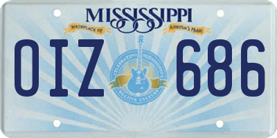 MS license plate OIZ686