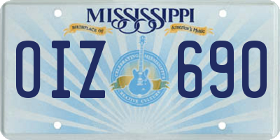 MS license plate OIZ690