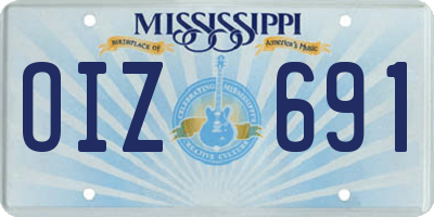 MS license plate OIZ691