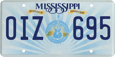 MS license plate OIZ695