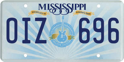 MS license plate OIZ696