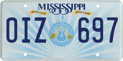 MS license plate OIZ697
