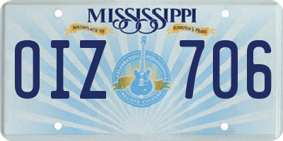 MS license plate OIZ706