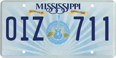 MS license plate OIZ711