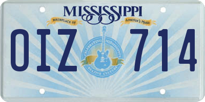 MS license plate OIZ714