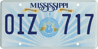 MS license plate OIZ717