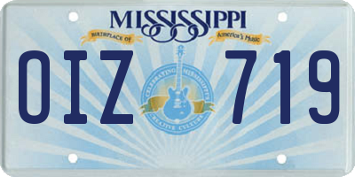 MS license plate OIZ719