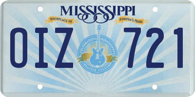 MS license plate OIZ721