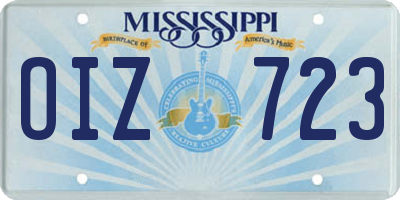 MS license plate OIZ723