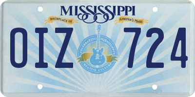 MS license plate OIZ724