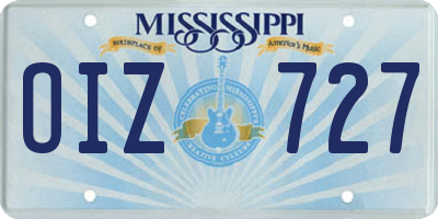MS license plate OIZ727