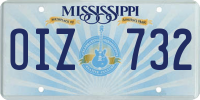 MS license plate OIZ732