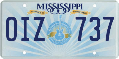 MS license plate OIZ737