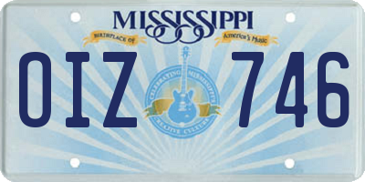 MS license plate OIZ746