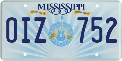 MS license plate OIZ752