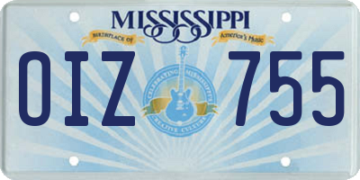MS license plate OIZ755